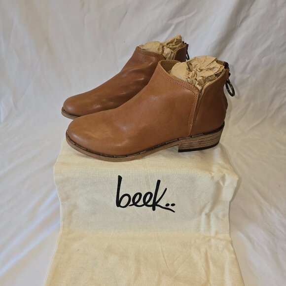 Beek Falcon Leather Ankle Booties in Cognac, Women's Size 6, New in Box $395 - Picture 6 of 10